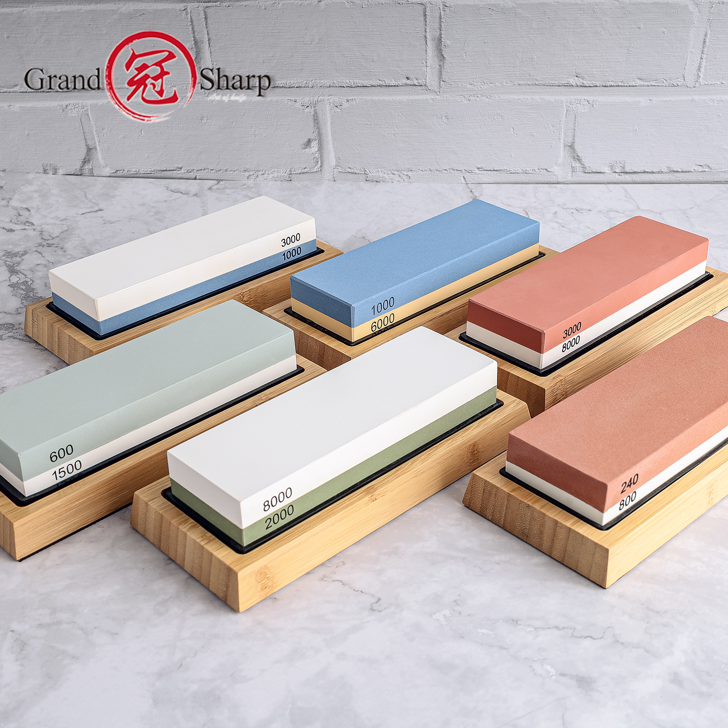 Bamboo Whisk Chasen - Grandsharp 1-6Pcs Sharpening Stone Double-Sided Professional