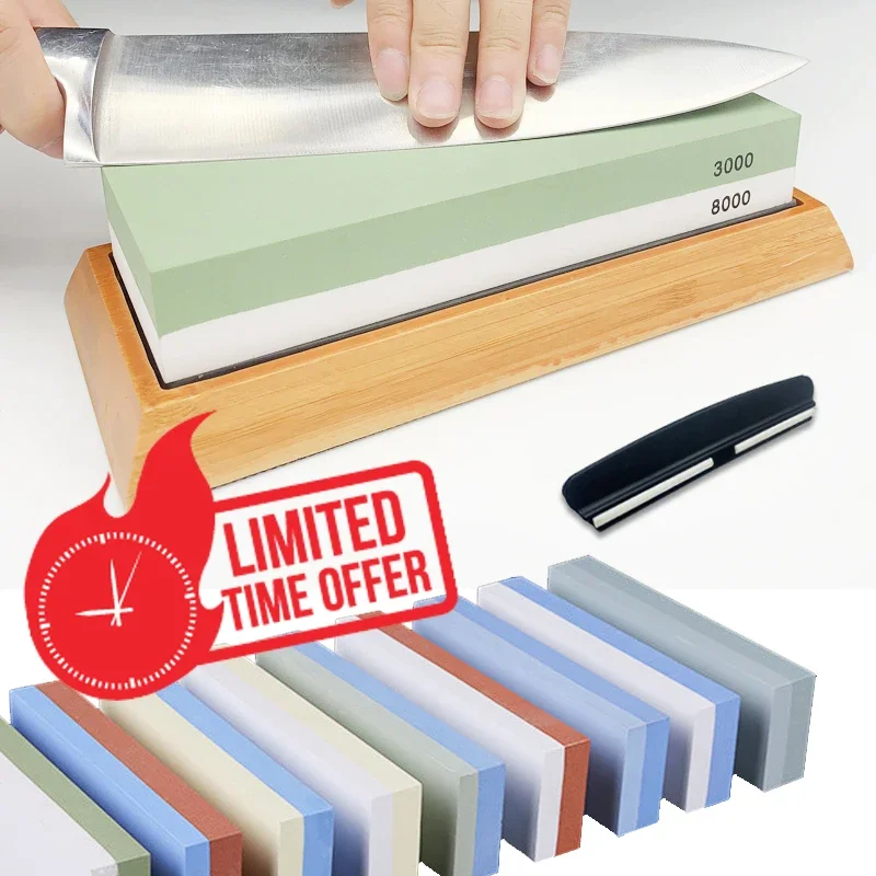 Bamboo Whisk Chasen - Double Side Whetstone Non Slip Bamboo