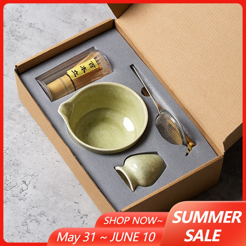 Matcha Bowl Chawan - Japanese Matcha Blender Ceremony 6pcs Set