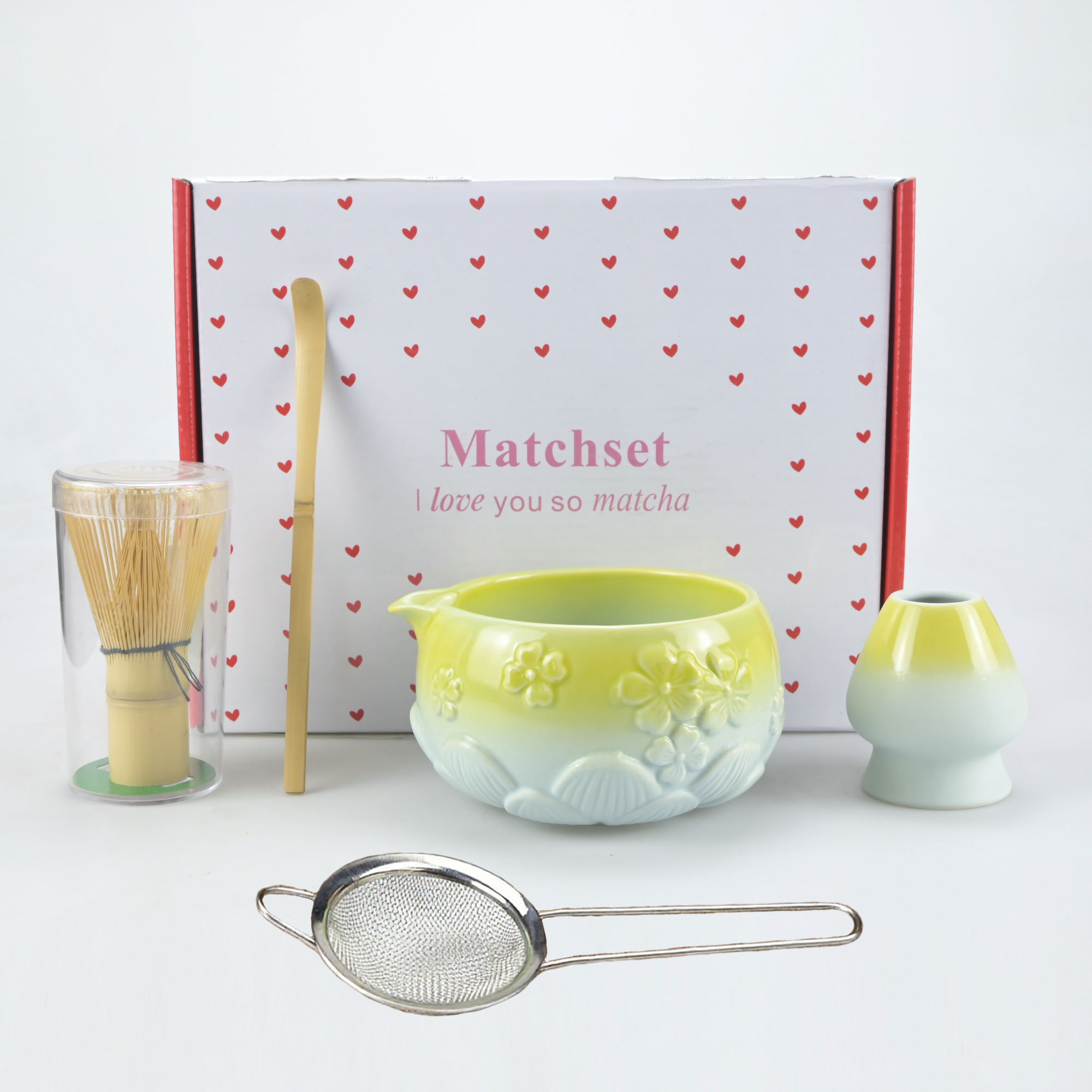 5pcs/set of Floral Matcha Tool - đánh giá và giá Matcha Bowl Chawan
