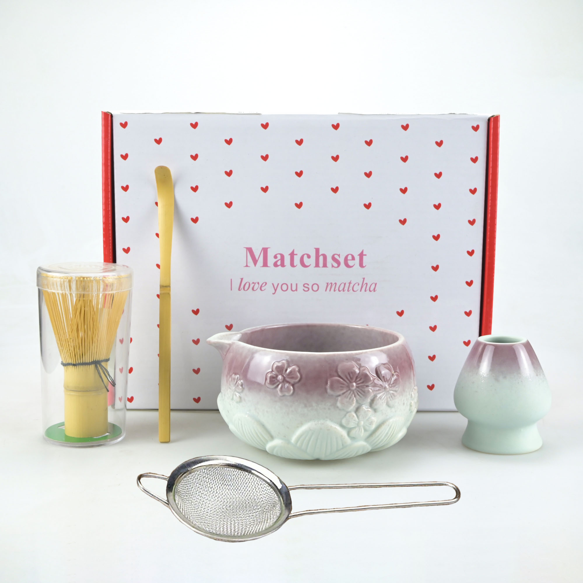 5pcs/set of Floral Matcha Tool - đánh giá và giá Matcha Bowl Chawan
