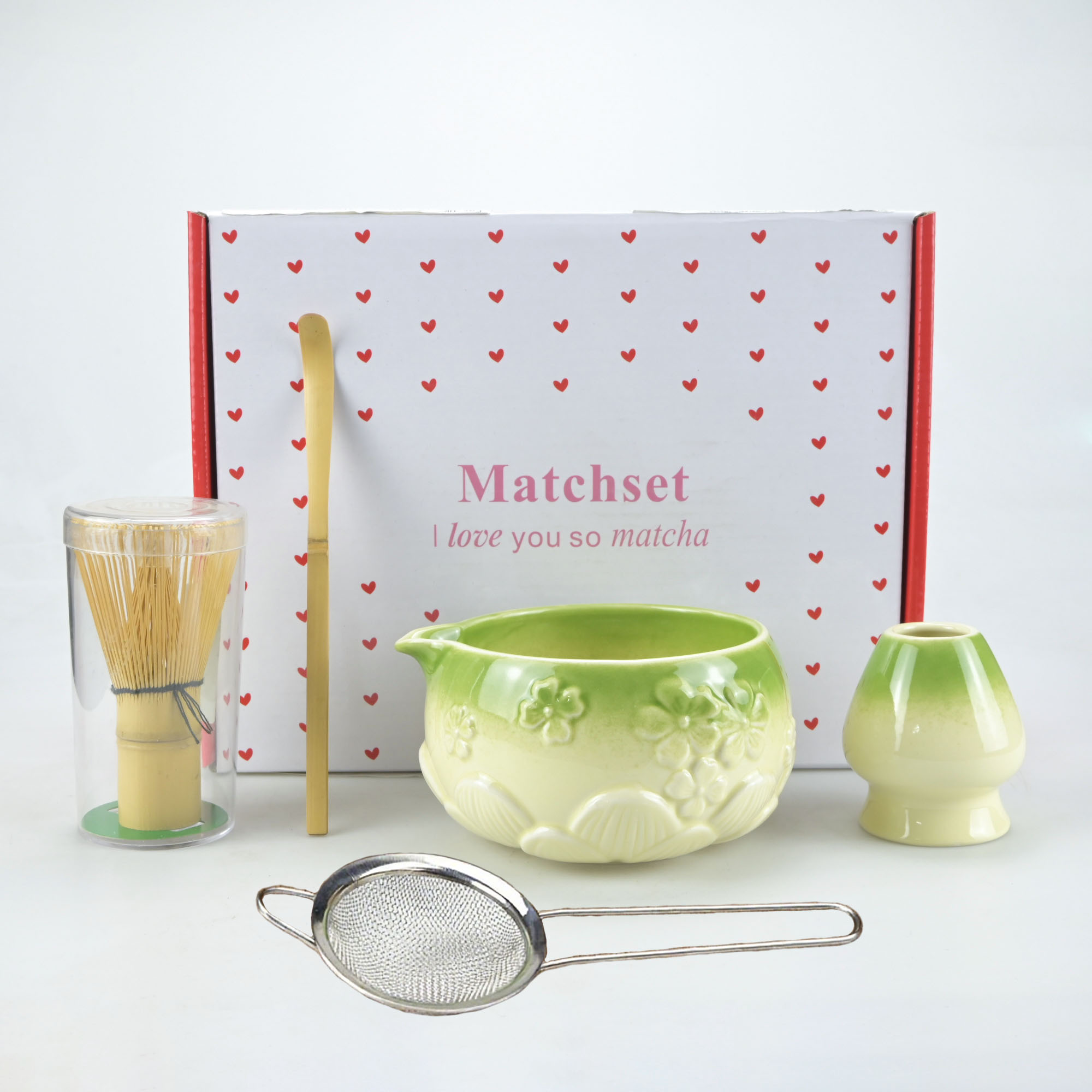 5pcs/set of Floral Matcha Tool - đánh giá và giá Matcha Bowl Chawan