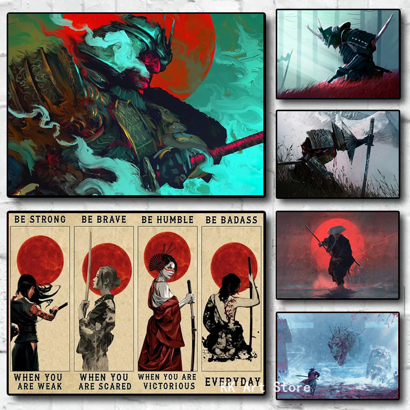 Japanese Samurai Canvas Painti - đánh giá và giá Japanese Lifestyle Gifts