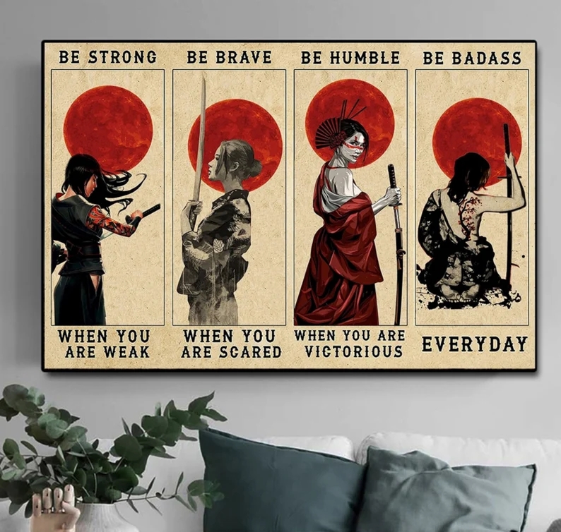 Japanese Samurai Canvas Painti - đánh giá và giá Japanese Lifestyle Gifts