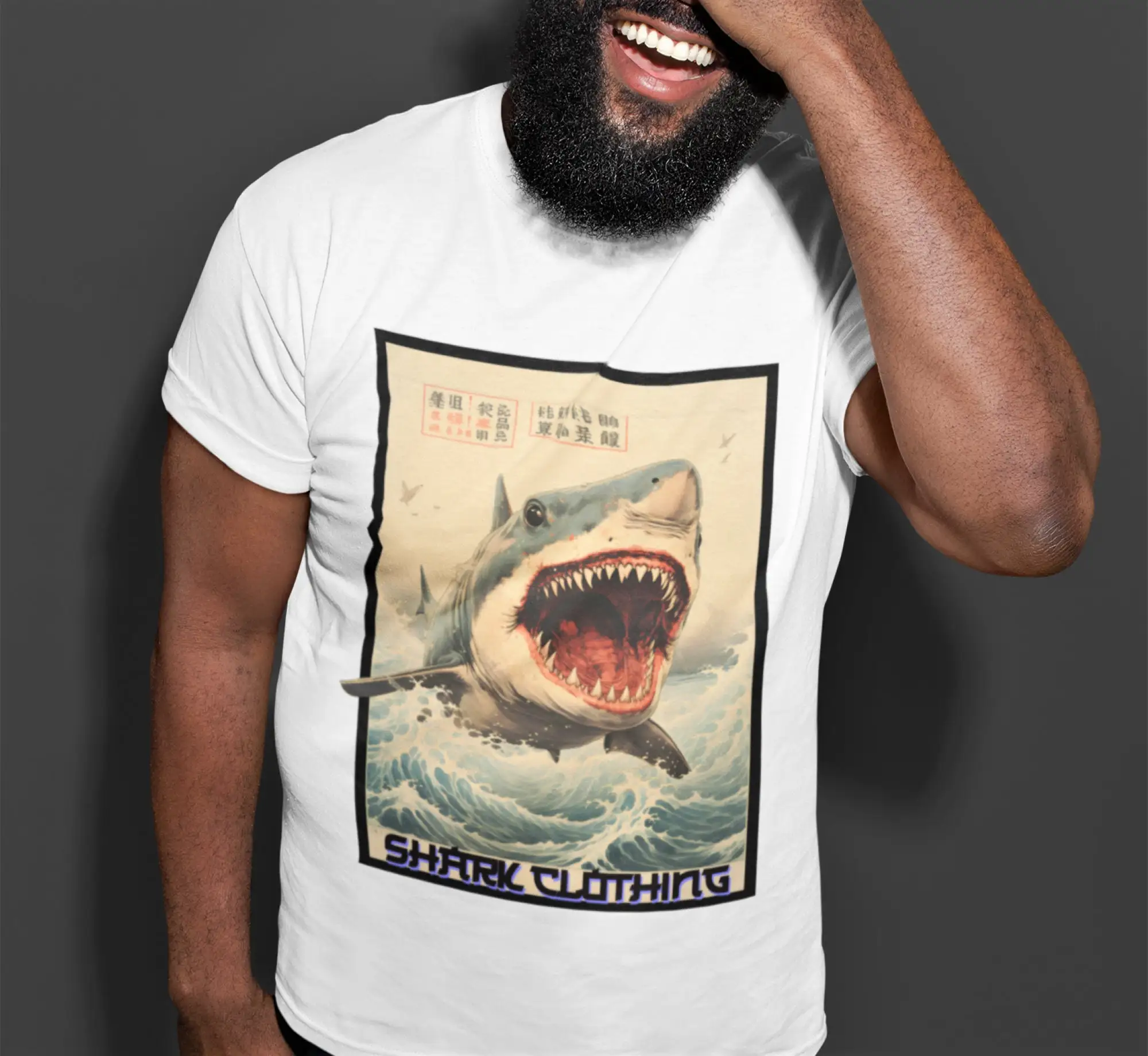 Japanese shark T Shirt Heavy C - đánh giá và giá Japanese Lifestyle Gifts