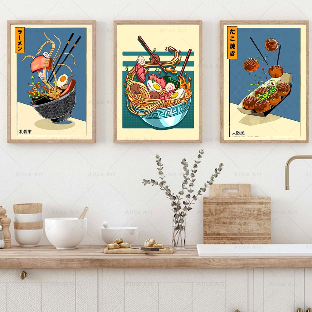 Japanese Style Poster Kitchen  - đánh giá và giá Japanese Lifestyle And Food