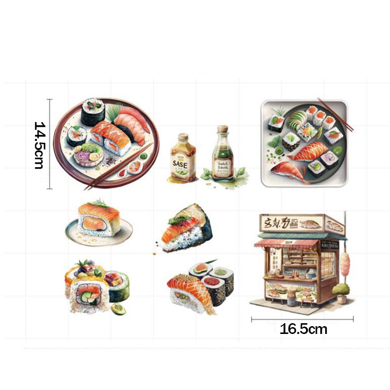 Japanese Food Sushi Sticker 3D - đánh giá và giá Japanese Lifestyle And Food